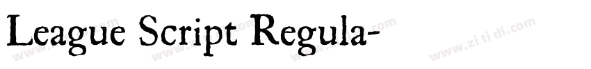 League Script Regula字体转换